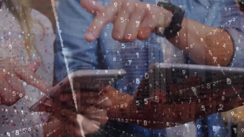 Business Professionals Discussing Digital Data Analysis