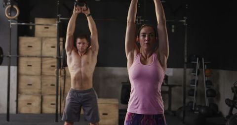 Dynamic Kettlebell Workout at Gym