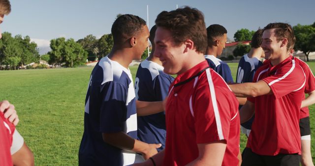 Coaches Celebrating with Smiling Soccer Team After Match - Download Free Stock Images Pikwizard.com