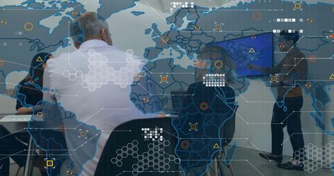 Diverse Team Analyzing Global Data Connections Map - Download Free Stock Images Pikwizard.com