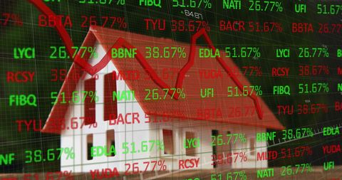 Financial Data and Housing Market Decline Concept - Download Free Stock Images Pikwizard.com