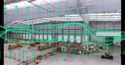 Warehouse scanning with green point cloud mapping for real-time inventory audit and logistics
