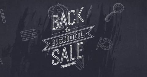 Chalkboard Style Back to School Sale Design