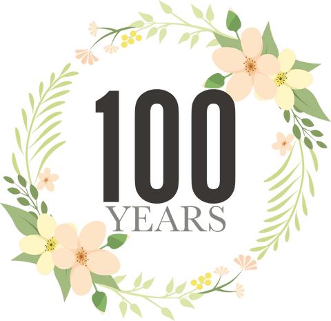 100 years celebration floral wreath on transparent background - Download Free Stock Videos Pikwizard.com