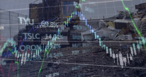 Digital Finance and Waste Management Concept Illustration