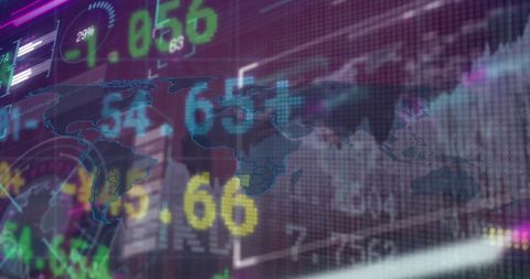Global Financial Data and Trends on Digital Background - Download Free Stock Images Pikwizard.com