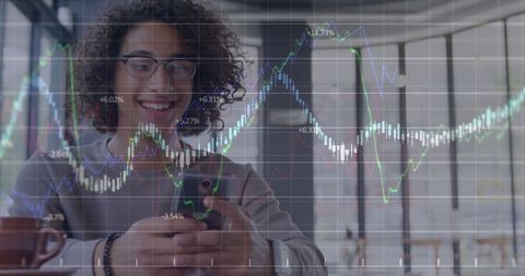 financial analyst energized by stock market insights on smartphone - Download Free Stock Images Pikwizard.com
