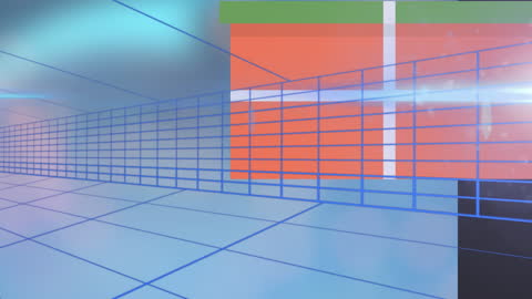 Futuristic Virtual Pathway with Hypnotic Motion of Light