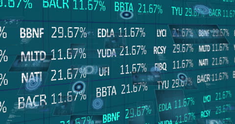 Digital Business Interface with Financial Data and Holographic Effects