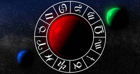 astrological zodiac wheel over cosmic planets - Download Free Stock Images Pikwizard.com