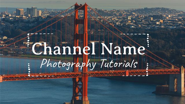 Golden Gate Bridge Inspiring Photography Tutorial Channel Design - Download Free Stock Templates Pikwizard.com