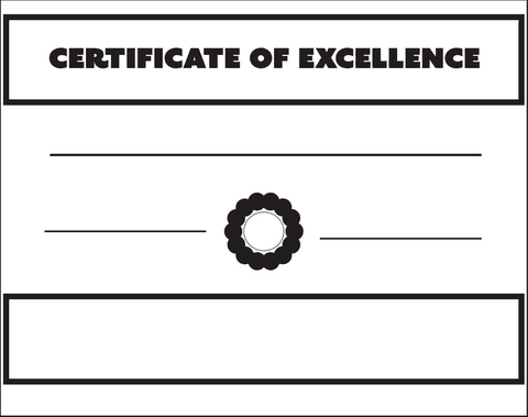 white certificate of excellence on transparent background - Download Free Stock Videos Pikwizard.com