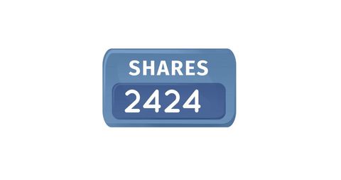 Shares Count on Minimalistic Blue Digital Counter - Download Free Stock Images Pikwizard.com