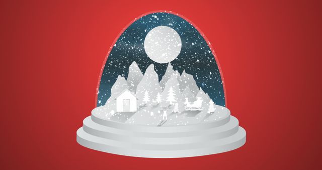 Snow Globe with Winter Wonderland Scene for Holiday Decorations - Download Free Stock Images Pikwizard.com