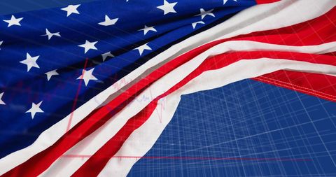 American Flag with Business Metrics Overlapping in Abstract Art - Download Free Stock Images Pikwizard.com