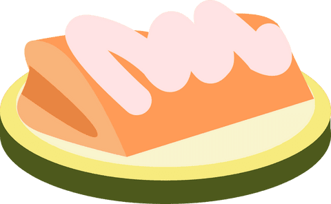 Delicious pastry with pink icing on transparent background