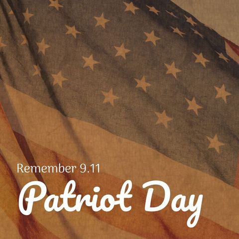 patriot day tribute with american flag background - Download Free Stock Templates Pikwizard.com