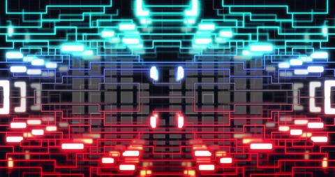 Vibrant Neon Technology Circuit Pattern on Black Background - Download Free Stock Images Pikwizard.com