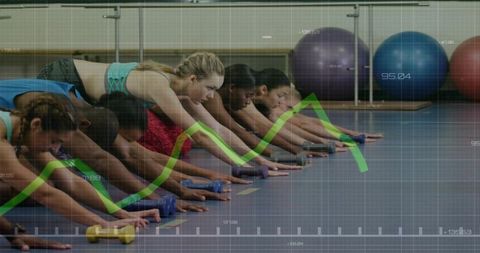Group Fitness Training with Overlapping Line Graph Analytics