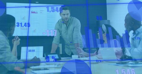 business team analyzing data in technology-driven meeting - Download Free Stock Images Pikwizard.com