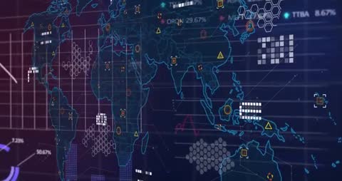 Dynamic Digital World Map with Streaming Data and Analytics Grid