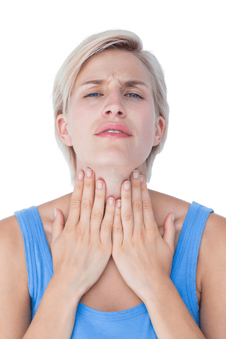 transparent woman suffering from throat pain touching neck - Download Free Stock Videos Pikwizard.com