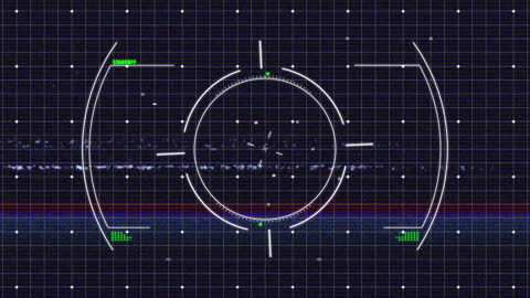 Digital Screen Display with Futuristic Data Visualization