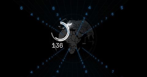 Digital Interface with Data Processing Over Globe - Download Free Stock Images Pikwizard.com