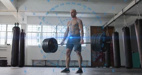Digital Concepts and Fitness: Athlete Lifting in Gym Visual Effects