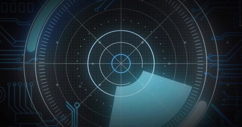 Abstract Digital Radar Screen with Futuristic Circuit Design - Download Free Stock Images Pikwizard.com