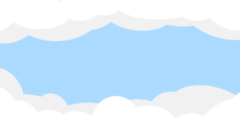 Animated Clouds with Clear Blue Sky Background