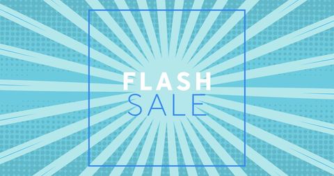 Flash Sale Promotion with Dynamic Blue Stripe Design - Download Free Stock Images Pikwizard.com