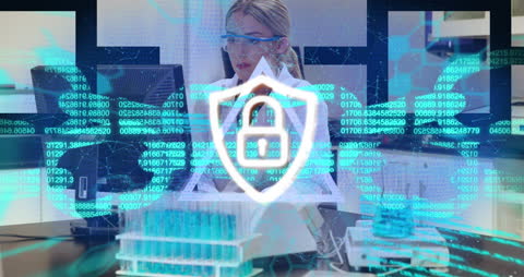 Cybersecurity Analyst Monitoring Network and Data Streams