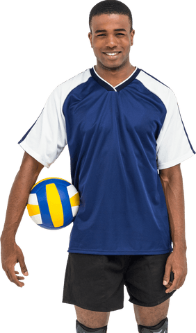 Athlete Holding Volleyball Transparent Background