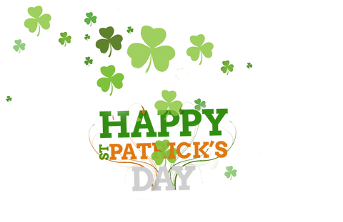 st. patrick's day text with shamrocks on transparent background - Download Free Stock Videos Pikwizard.com