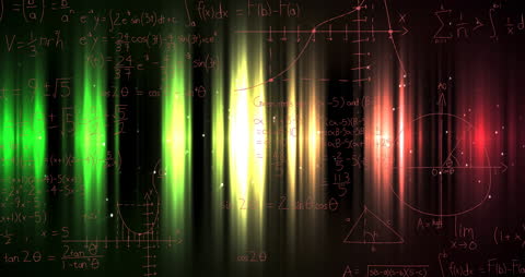 Mathematical Formulas on Neon Light Background