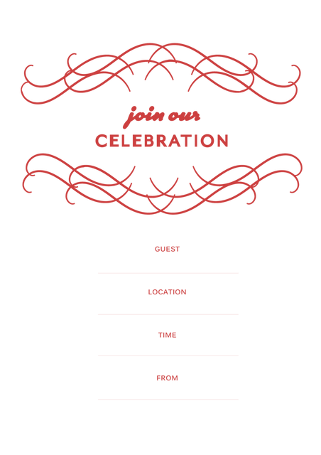 Transparent Modern Celebration Invitation Card Template With Red Accents - Download Free Stock Videos Pikwizard.com