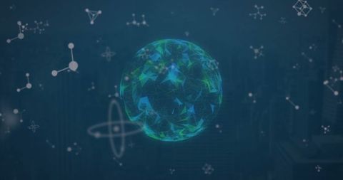 Futuristic Globe Representing Global Digital Network Connections - Download Free Stock Images Pikwizard.com
