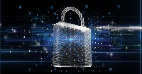 Digital Padlock Securing Data in a Virtual Cyber Space - Download Free Stock Images Pikwizard.com