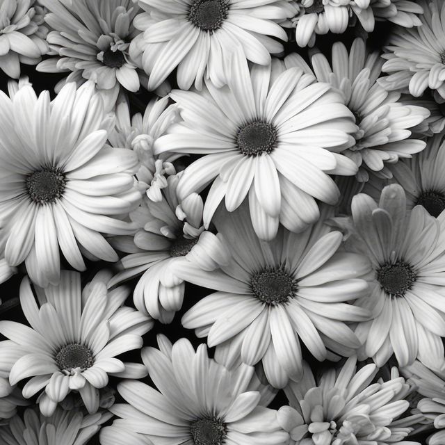 White daisy flowers in black and white on black background, created using generative ai technology - Download Free Stock Photos Pikwizard.com