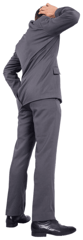 Caucasian Businessman Pondering on Transparent Background - Download Free Stock Videos Pikwizard.com