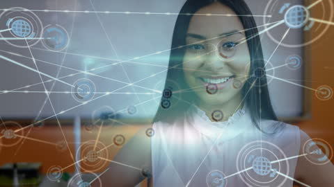 Teenager Engaging with Futuristic Digital Interface