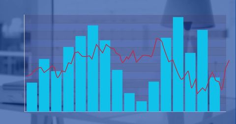 financial growth graph on digital office glass - Download Free Stock Images Pikwizard.com