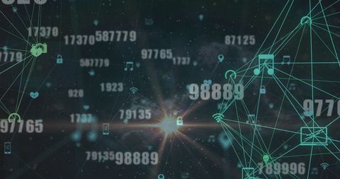 Futuristic Digital Network with Connected Data Patterns - Download Free Stock Images Pikwizard.com