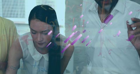 Creative Team Planning New Strategy with Interface