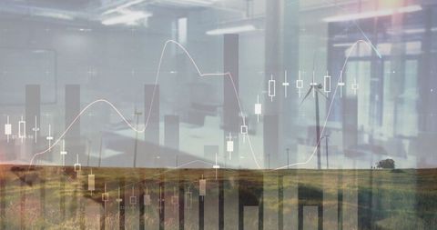 Renewable Energy and Data Analytics in Futuristic Business Concept