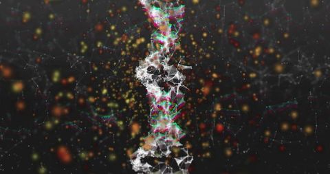 Futuristic DNA Strand with Digital Particles and Binary Code - Download Free Stock Images Pikwizard.com