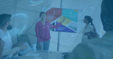 Professional Businesswoman Leading Collaborative Team Meeting