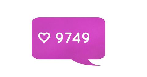 Social Media Like Counter with Pink Bubble Icon - Download Free Stock Images Pikwizard.com