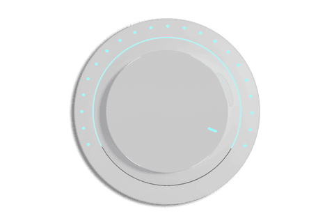 Grey Circular Control Knob with Blue Light Dots on Transparent Background - Download Free Stock Videos Pikwizard.com